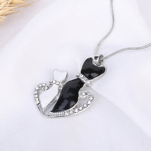 Two cats necklace