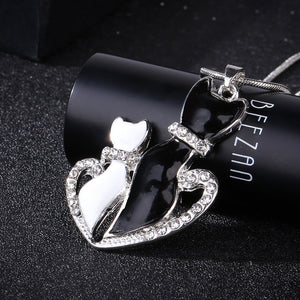 Two cats necklace