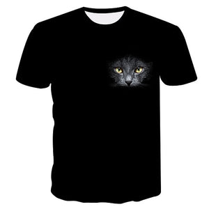 White cat t-shirt