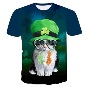 White cat t-shirt