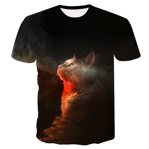 White cat t-shirt