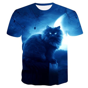 White cat t-shirt