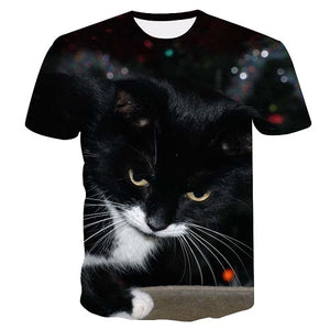 White cat t-shirt