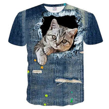 Load image into Gallery viewer, White cat t-shirt