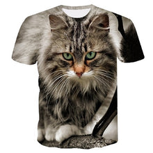 Load image into Gallery viewer, White cat t-shirt