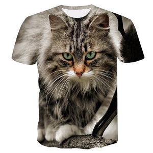 White cat t-shirt