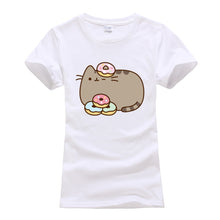 Load image into Gallery viewer, Cat with donuts t-shirt