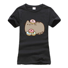 Load image into Gallery viewer, Cat with donuts t-shirt