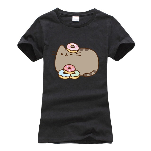 Cat with donuts t-shirt