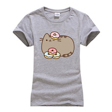 Load image into Gallery viewer, Cat with donuts t-shirt