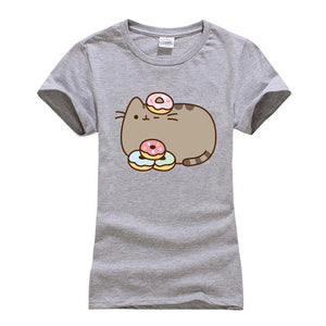 Cat with donuts t-shirt