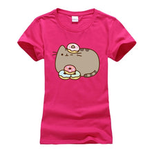 Load image into Gallery viewer, Cat with donuts t-shirt