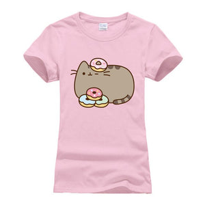 Cat with donuts t-shirt