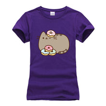 Load image into Gallery viewer, Cat with donuts t-shirt