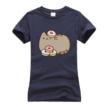 Load image into Gallery viewer, Cat with donuts t-shirt