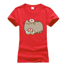 Load image into Gallery viewer, Cat with donuts t-shirt