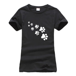 Cat foot steps t-shirt