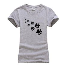 Load image into Gallery viewer, Cat foot steps t-shirt