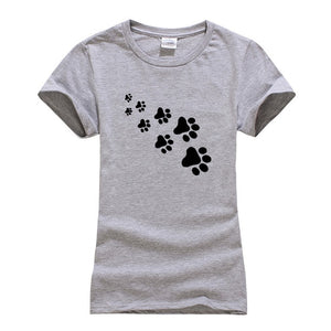 Cat foot steps t-shirt