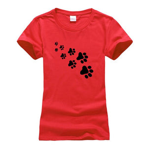 Cat foot steps t-shirt