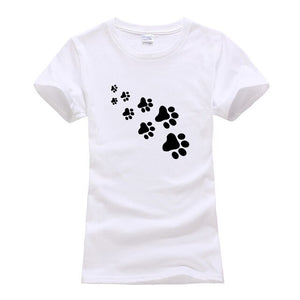 Cat foot steps t-shirt