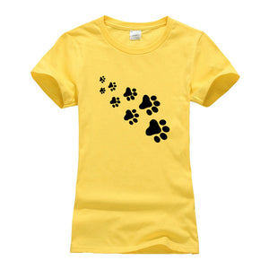 Cat foot steps t-shirt