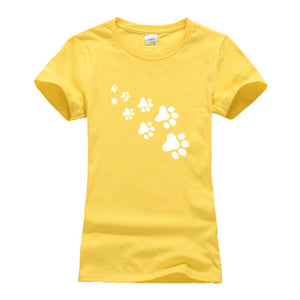 Cat foot steps t-shirt