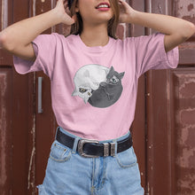 Load image into Gallery viewer, Two cats hugging t-shirt