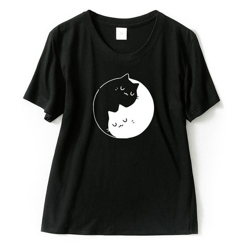 Two cats hugging t-shirt