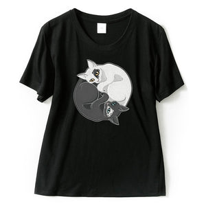 Two cats hugging t-shirt