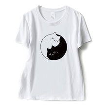 Load image into Gallery viewer, Two cats hugging t-shirt