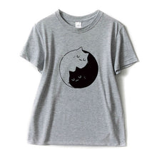 Load image into Gallery viewer, Two cats hugging t-shirt