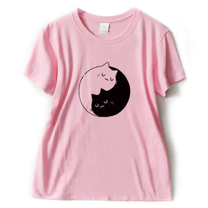 Two cats hugging t-shirt