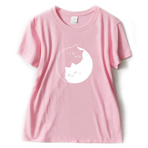 Two cats hugging t-shirt