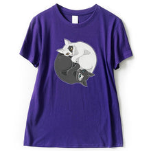 Load image into Gallery viewer, Two cats hugging t-shirt