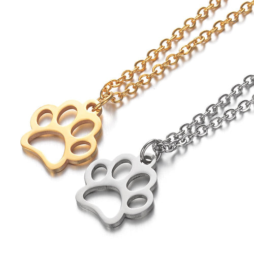 Cat footprint necklace