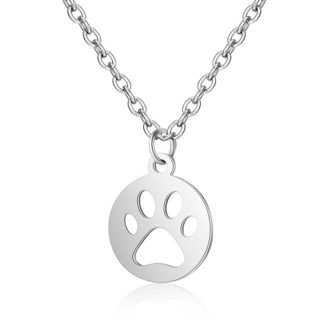 Cat footprint necklace