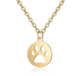 Cat footprint necklace