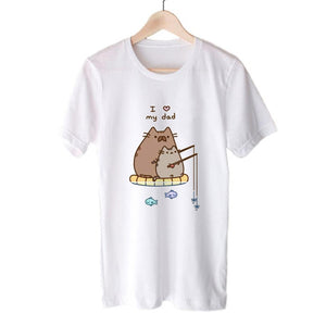 Cat fishing t-shirt